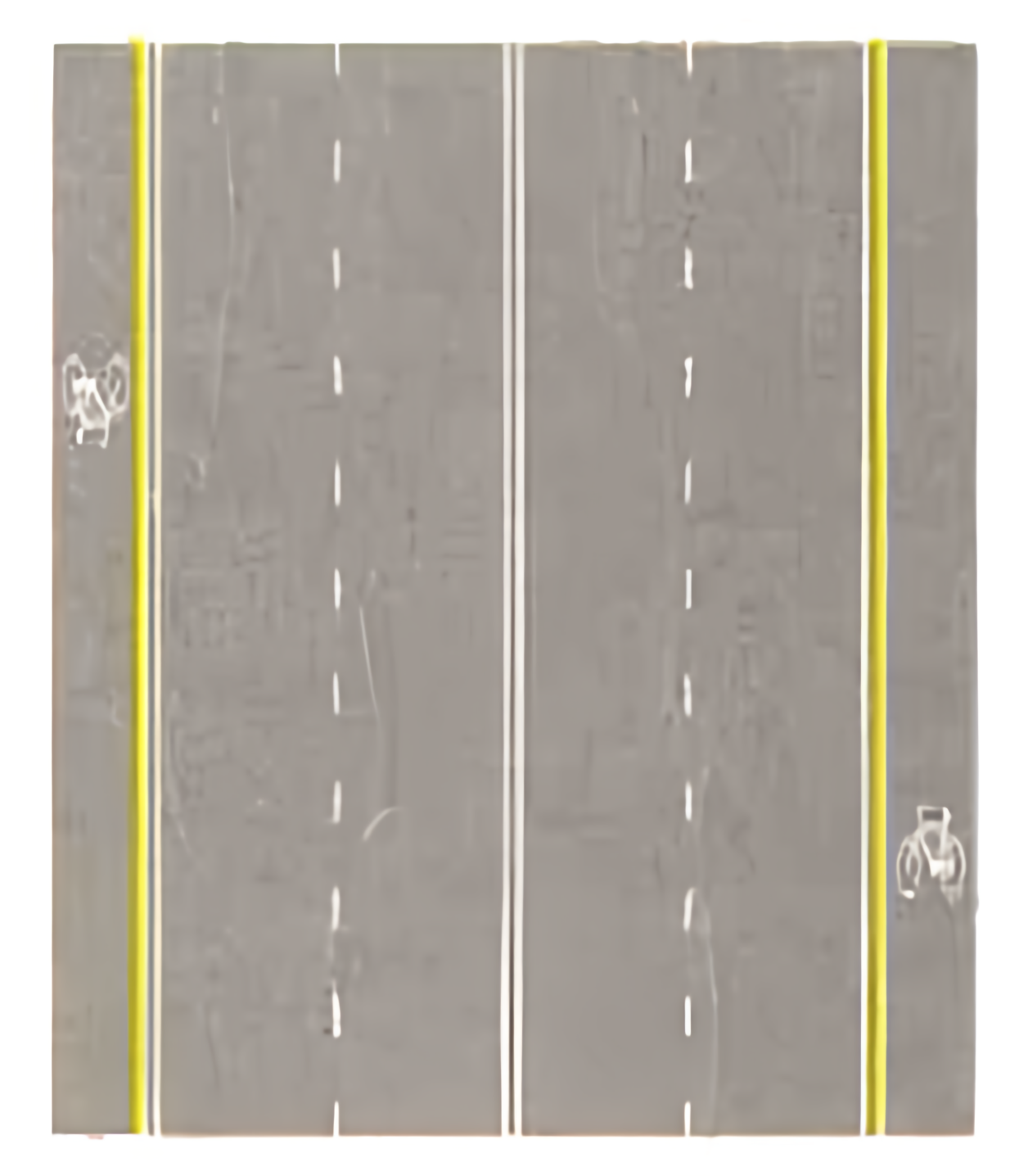 Carreggiata con piste ciclabili laterali